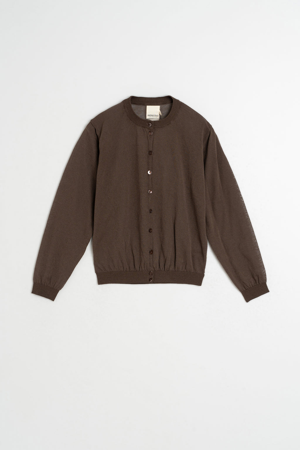 Veste En Maille Transparente - Chocolat