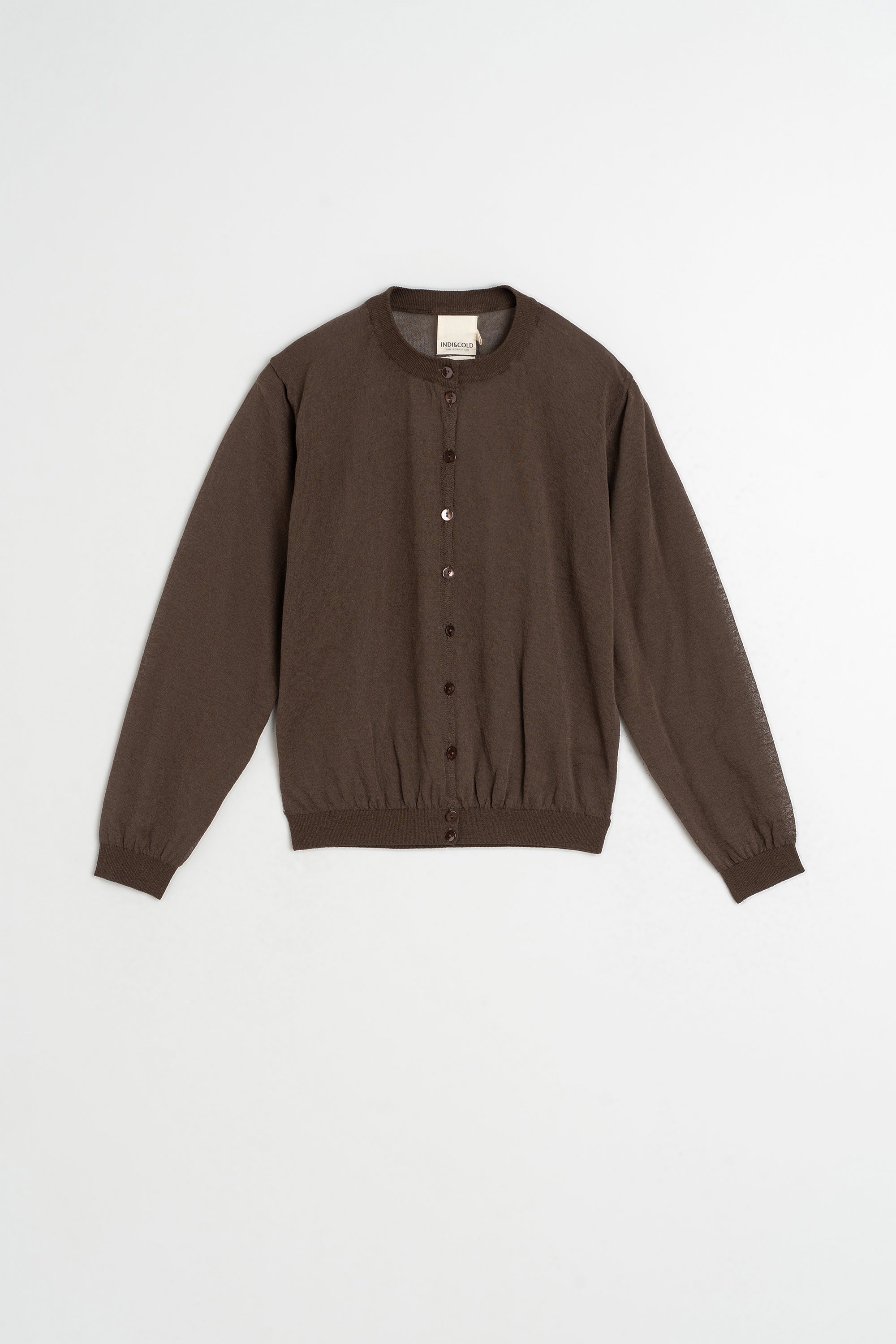 Veste En Maille Transparente - Chocolat