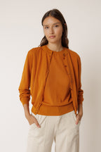 Veste En Maille Transparente - Rouille