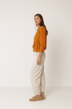 Veste En Maille Transparente - Rouille