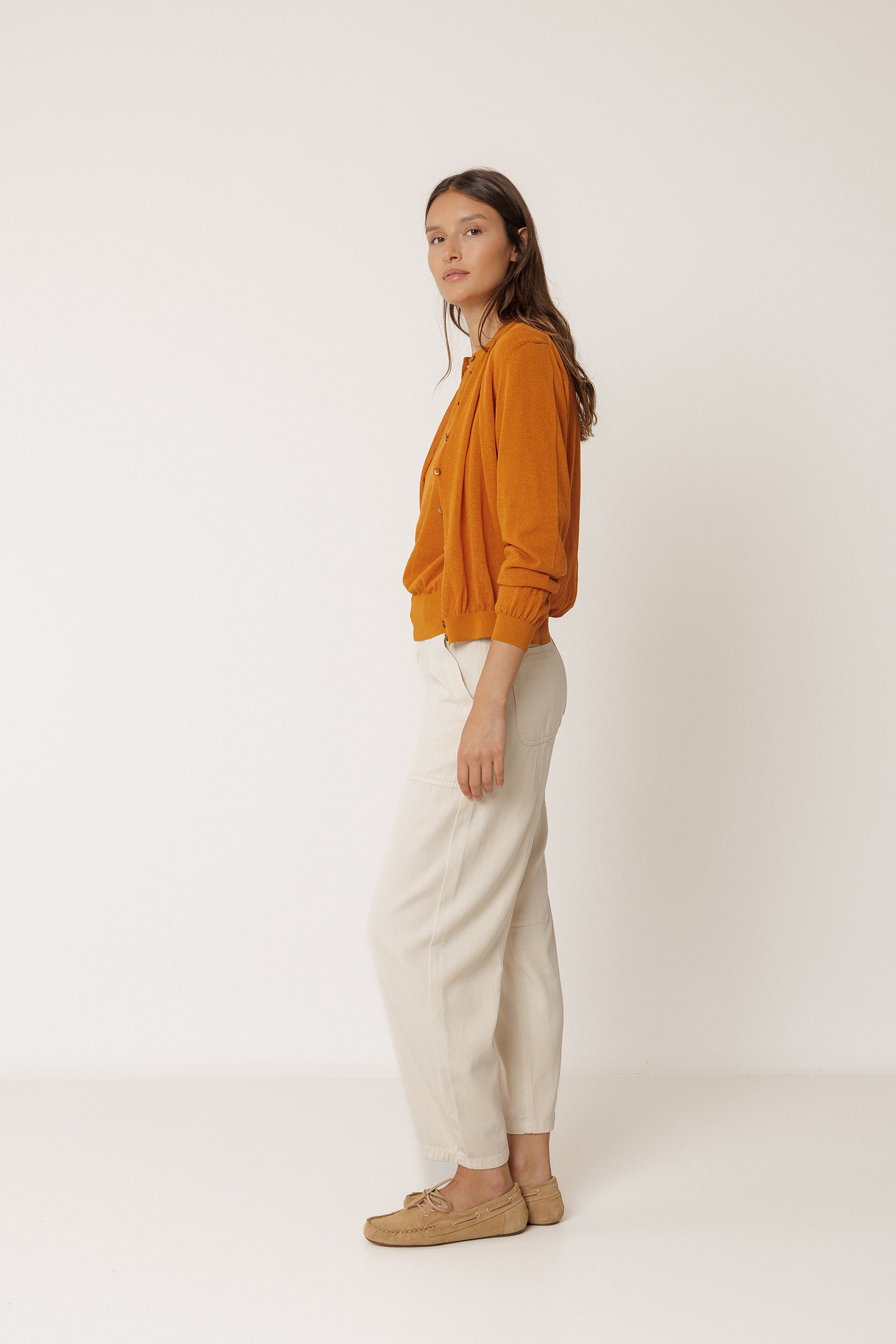 Veste En Maille Transparente - Rouille