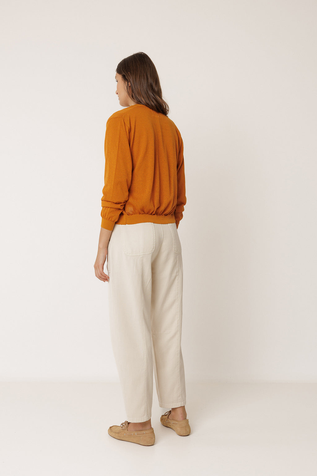 Veste En Maille Transparente - Rouille
