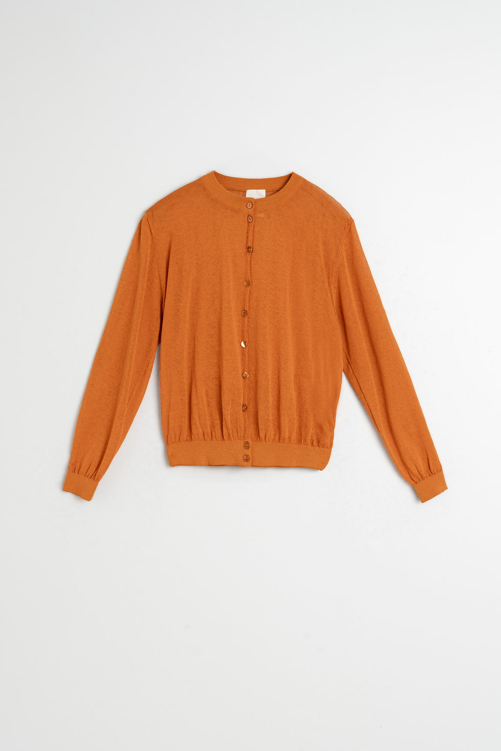 Veste En Maille Transparente - Rouille