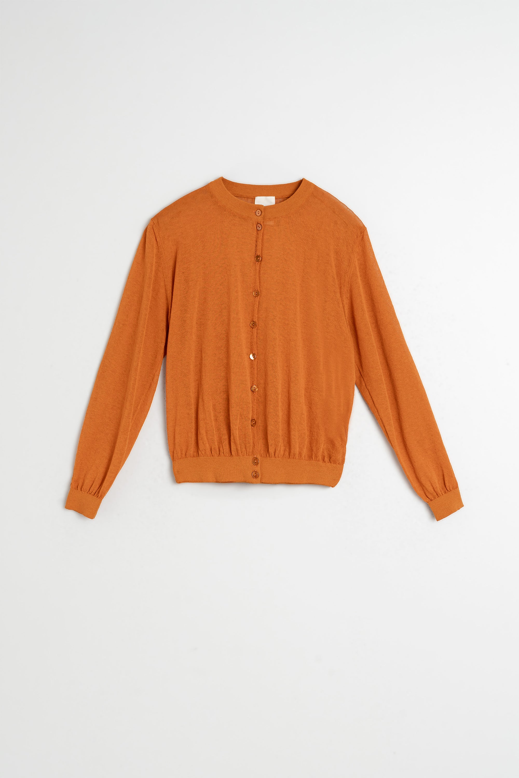 Veste En Maille Transparente - Rouille