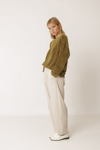 Sweat-Shirt En Éponge Lara - Kaki