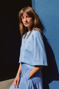 T-Shirt En Coton Biologique - Bleu