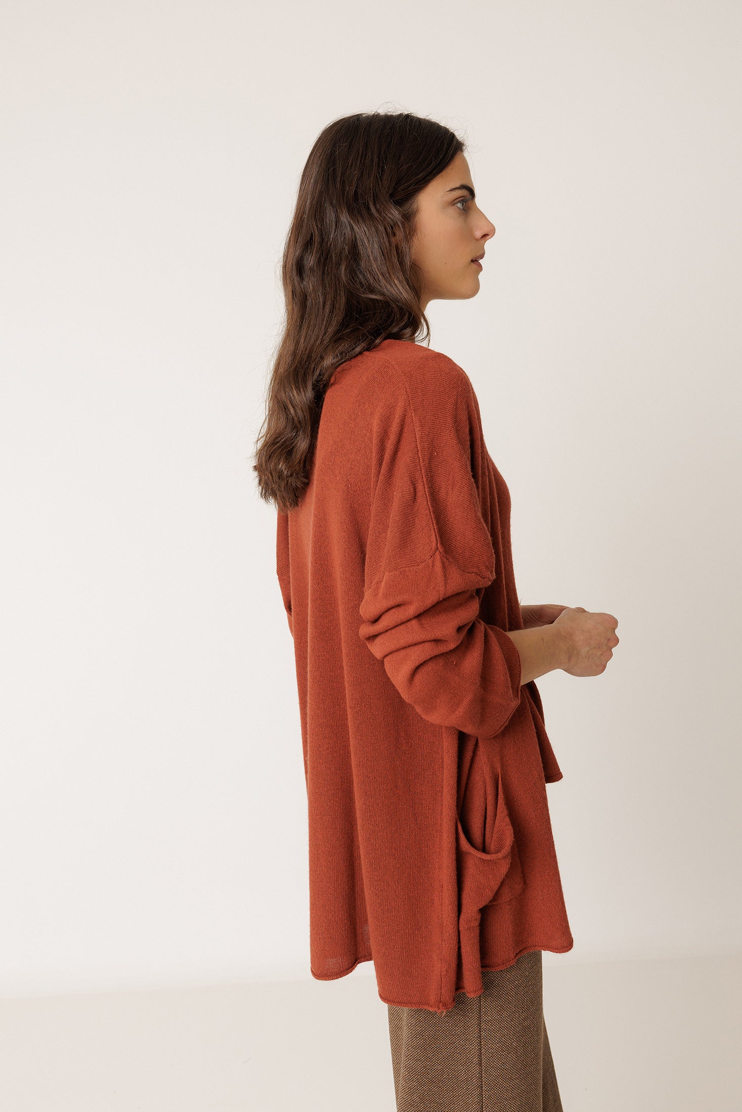 Veste Teinte En Pièce - Terre Cuite