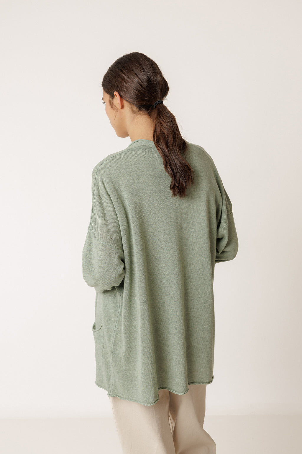Veste Teinte En Pièce - Sauge