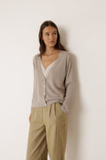 Veste En Maille Double - Beige