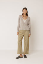 Veste En Maille Double - Beige