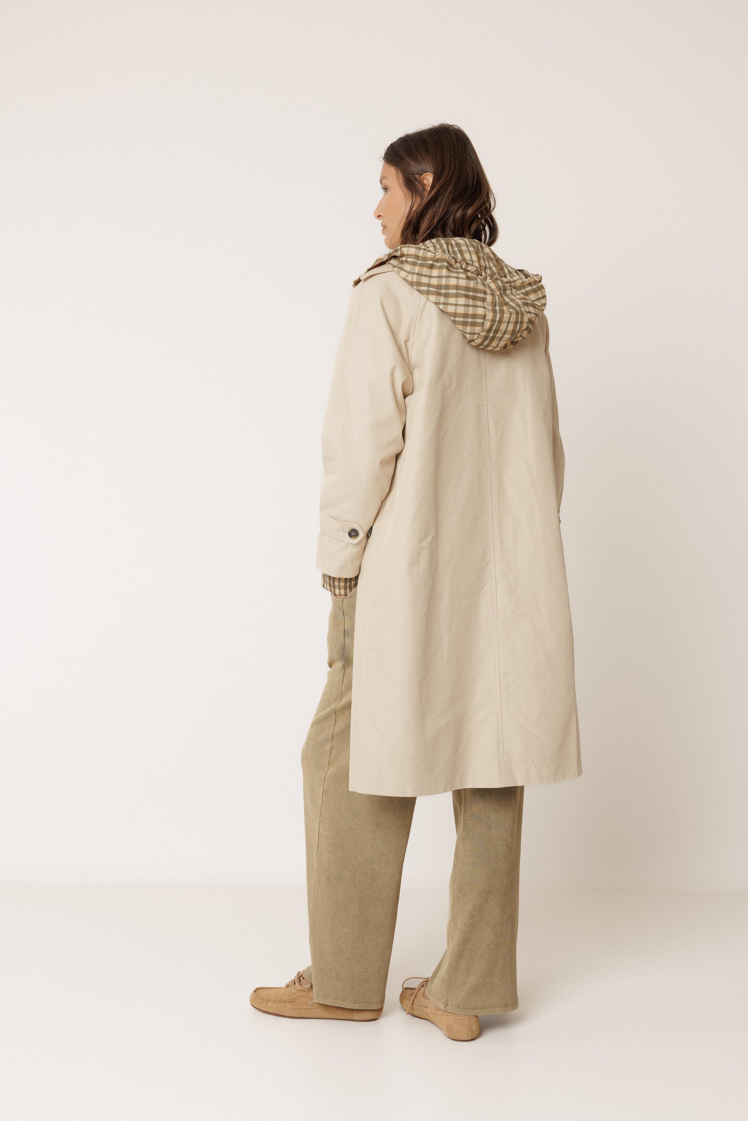 Imperméable Réversible À Carreaux - Beige