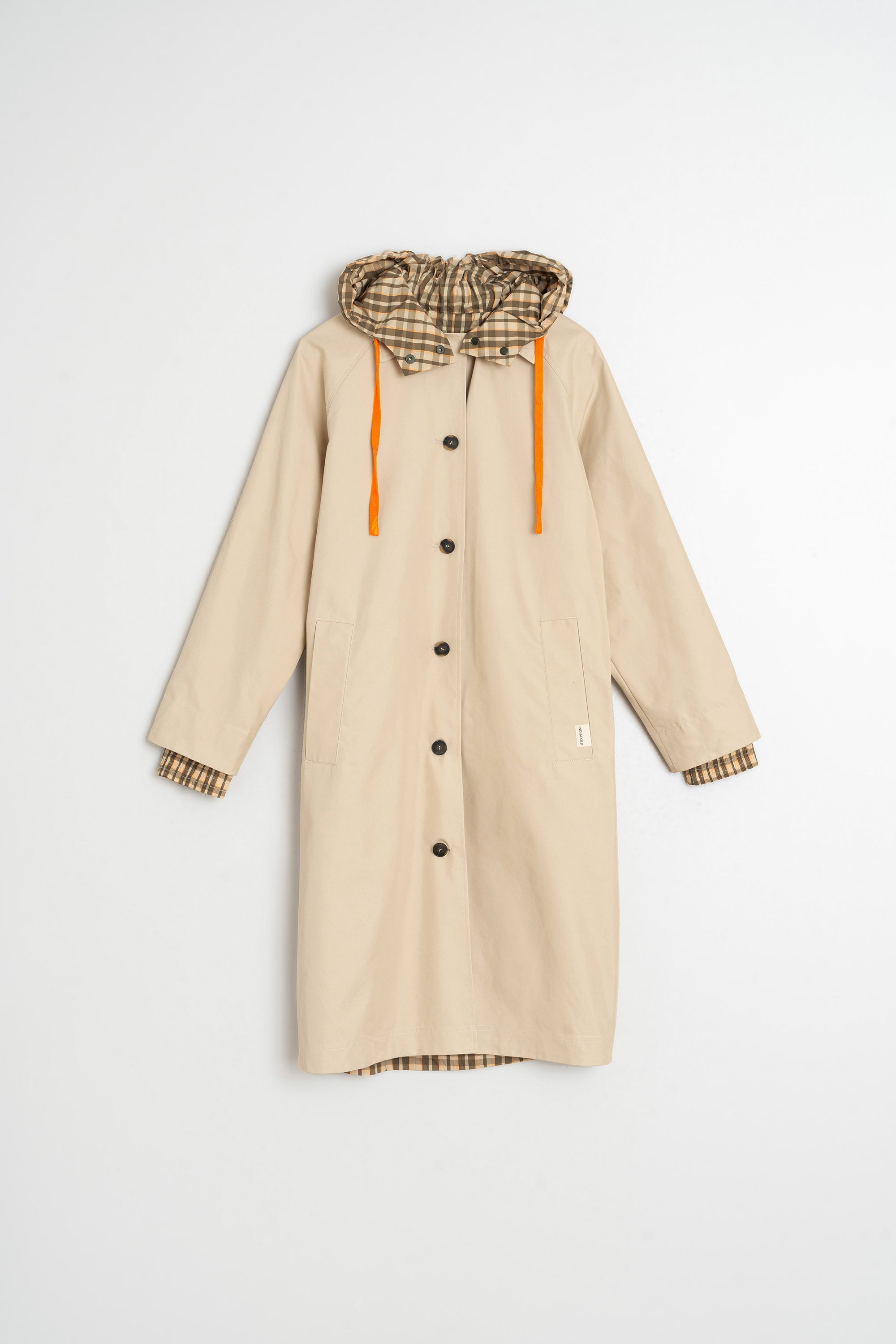 Imperméable Réversible À Carreaux - Beige