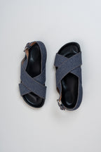 Sandales Croisées En Jean - Denim