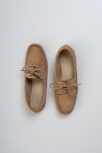 Mocassins En Cuir Suede - Beige