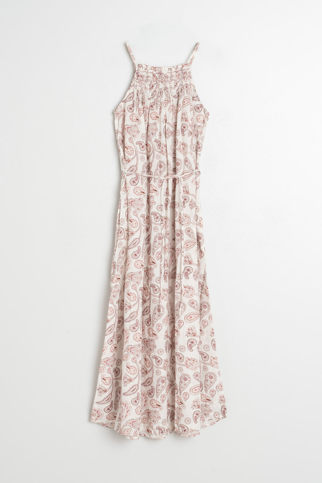 Robe Dos-Nu À Imprimé Tampon - Litchi