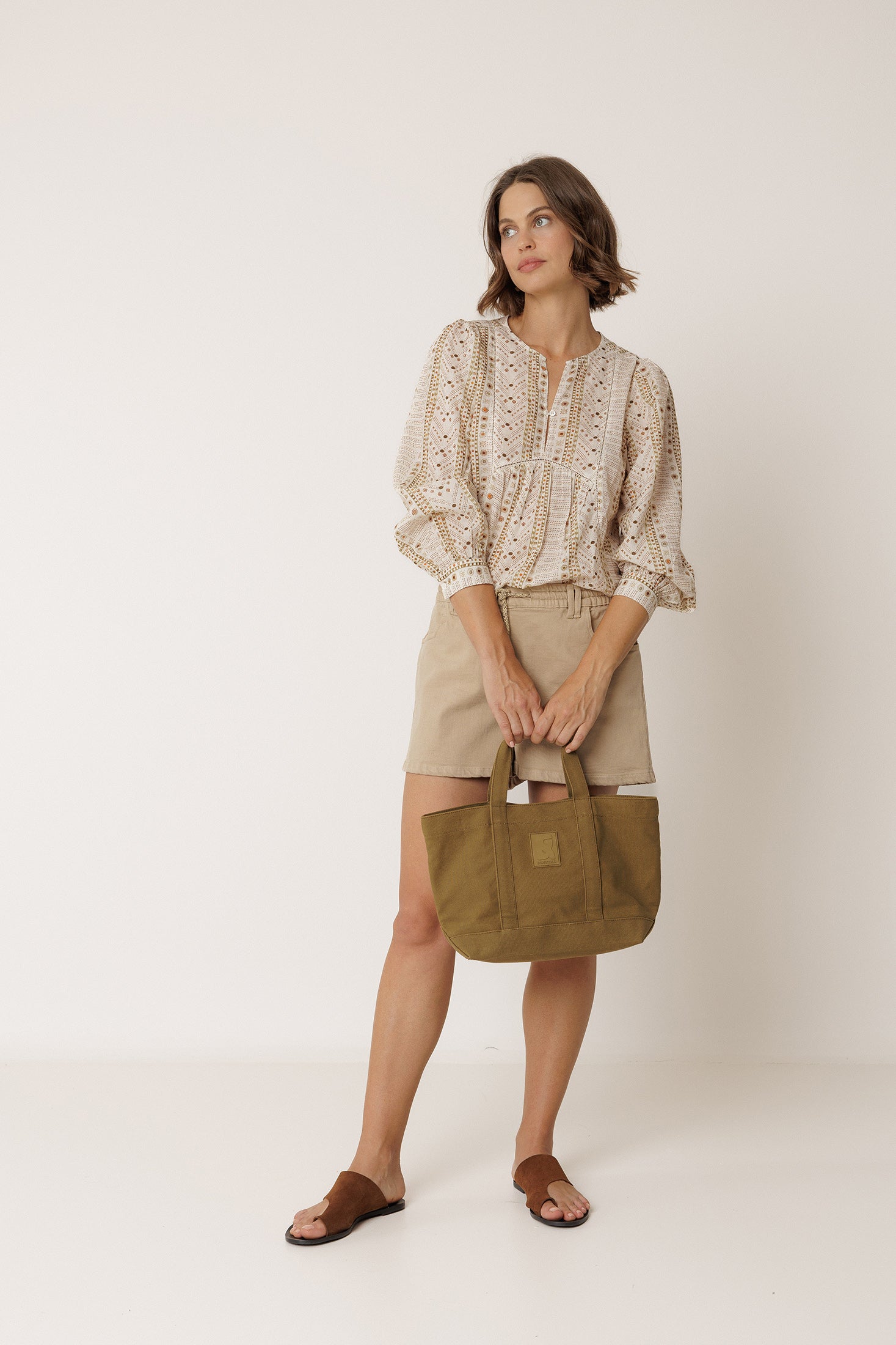 Blouse À Détails Ajourés - Écru