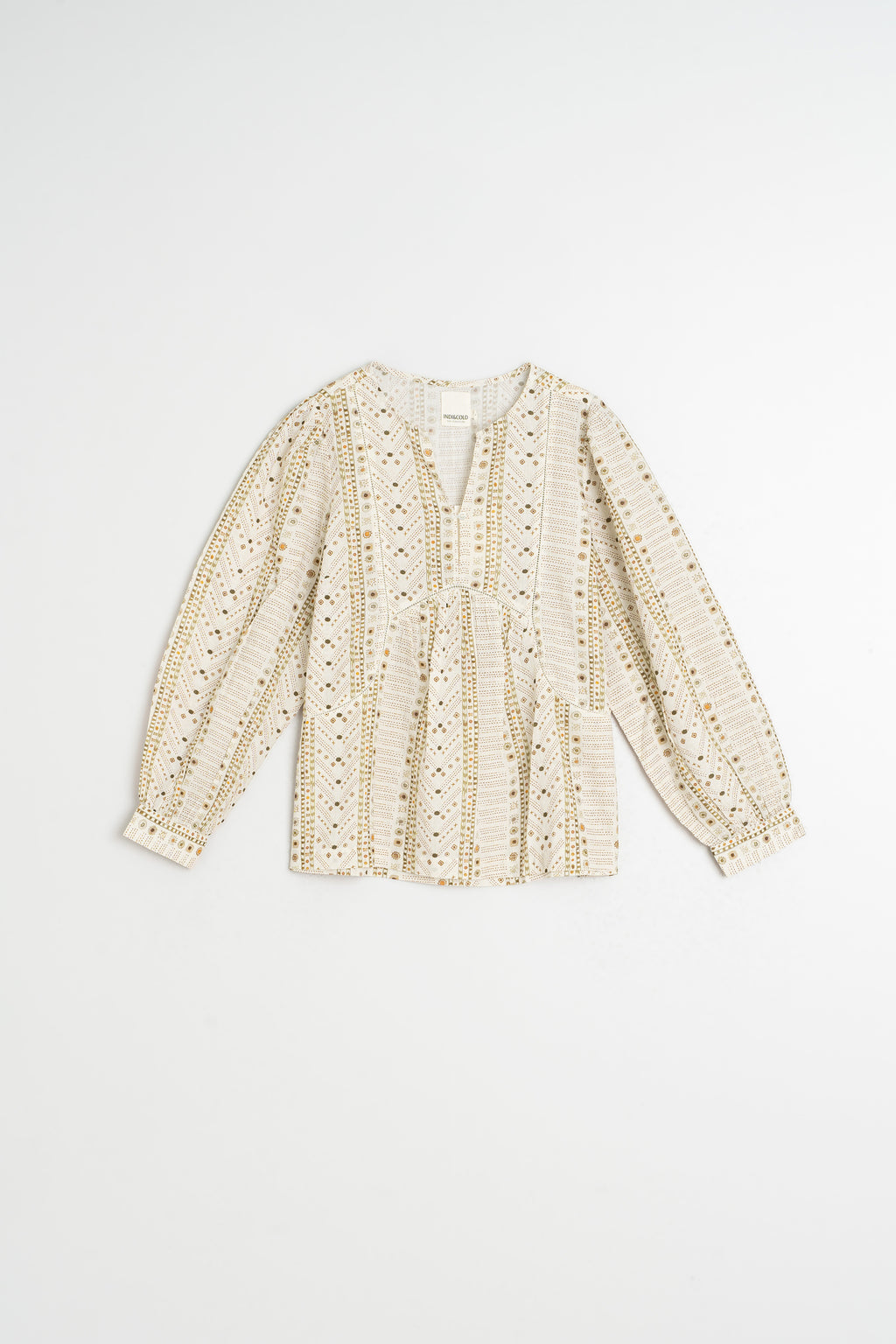 Blouse À Détails Ajourés - Écru