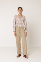 Blouse À Détails Ajourés - Litchi