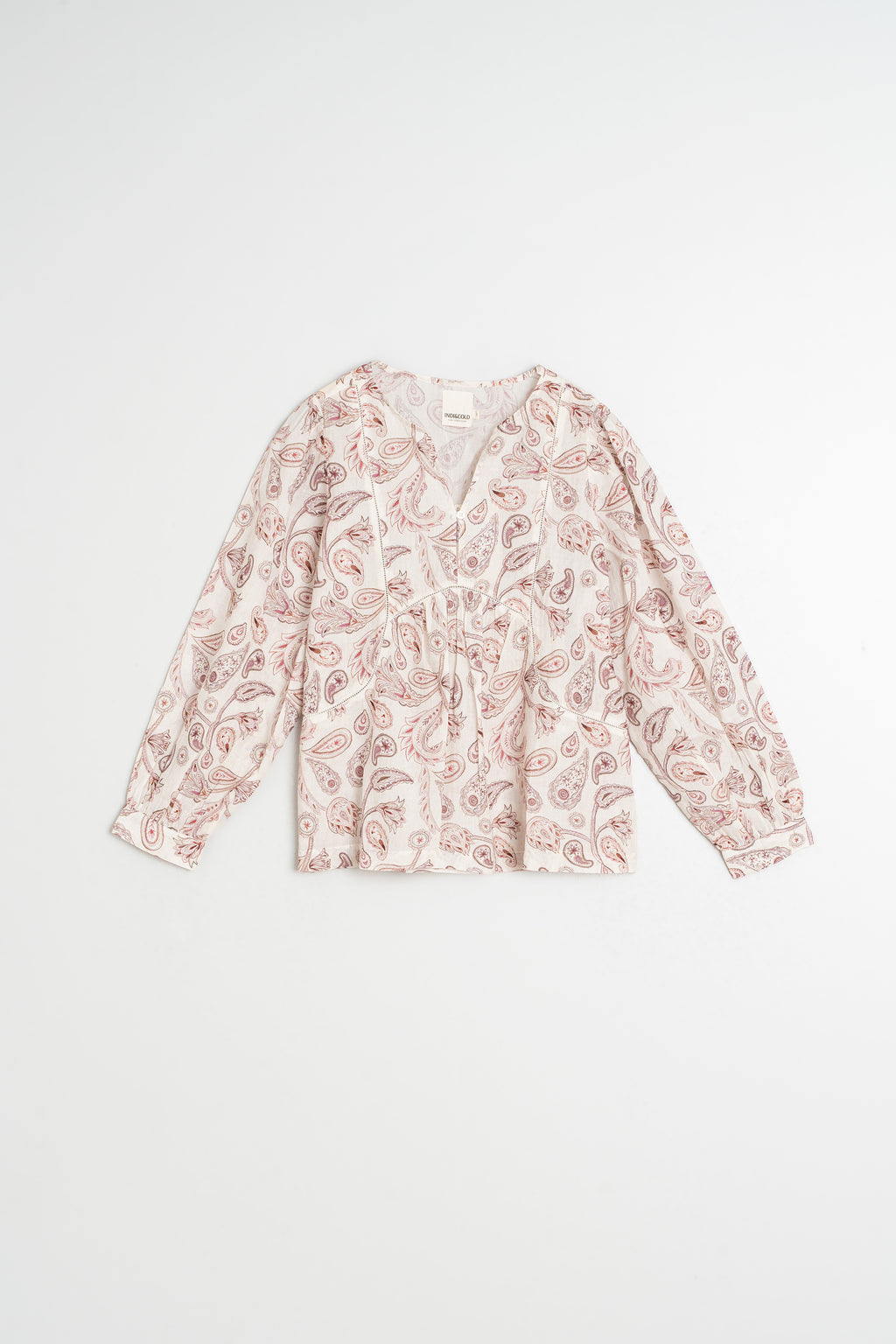 Blouse À Détails Ajourés - Litchi