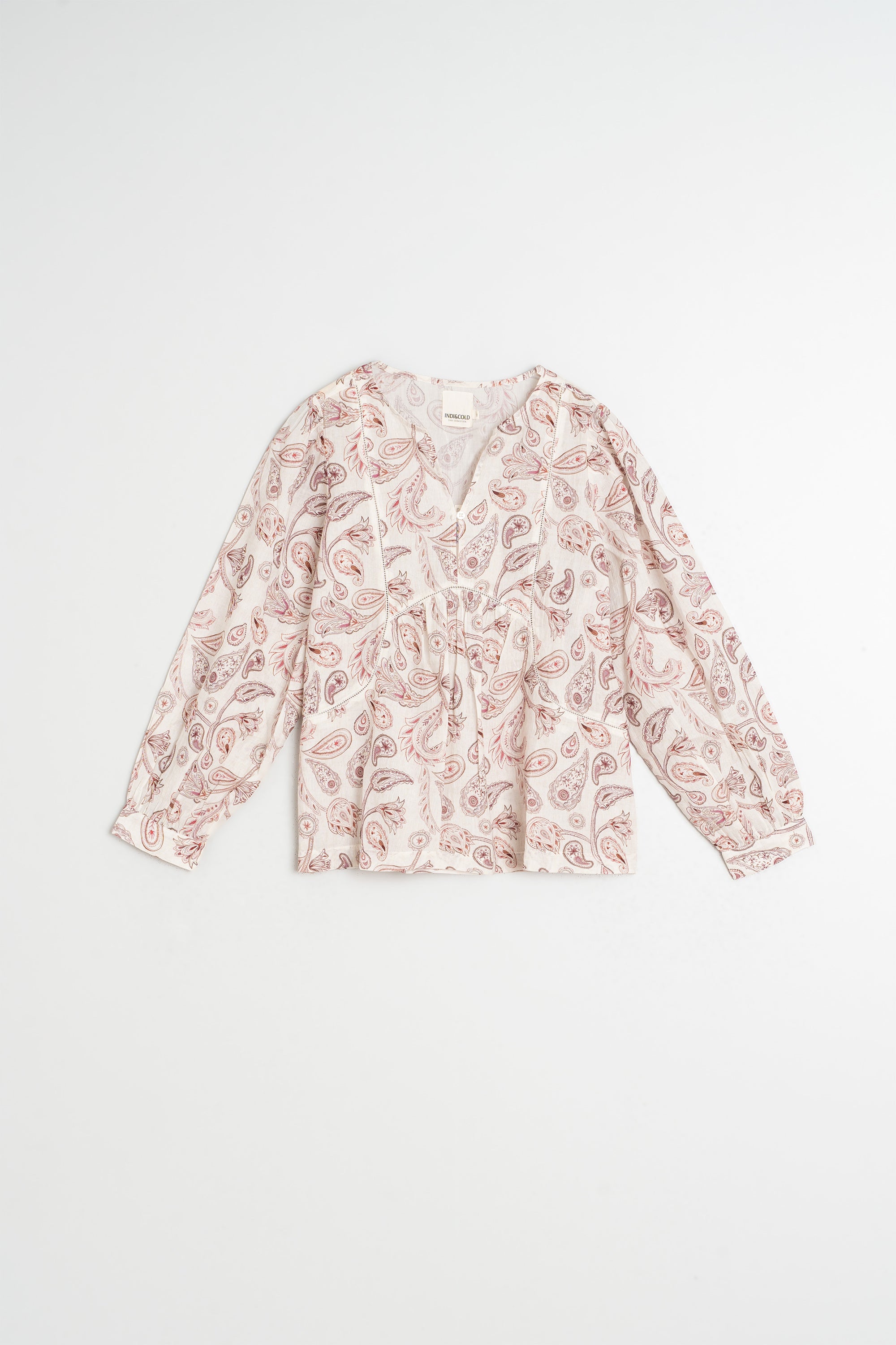 Blouse À Détails Ajourés - Litchi