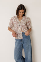 Chemise À Micro-Volants - Litchi