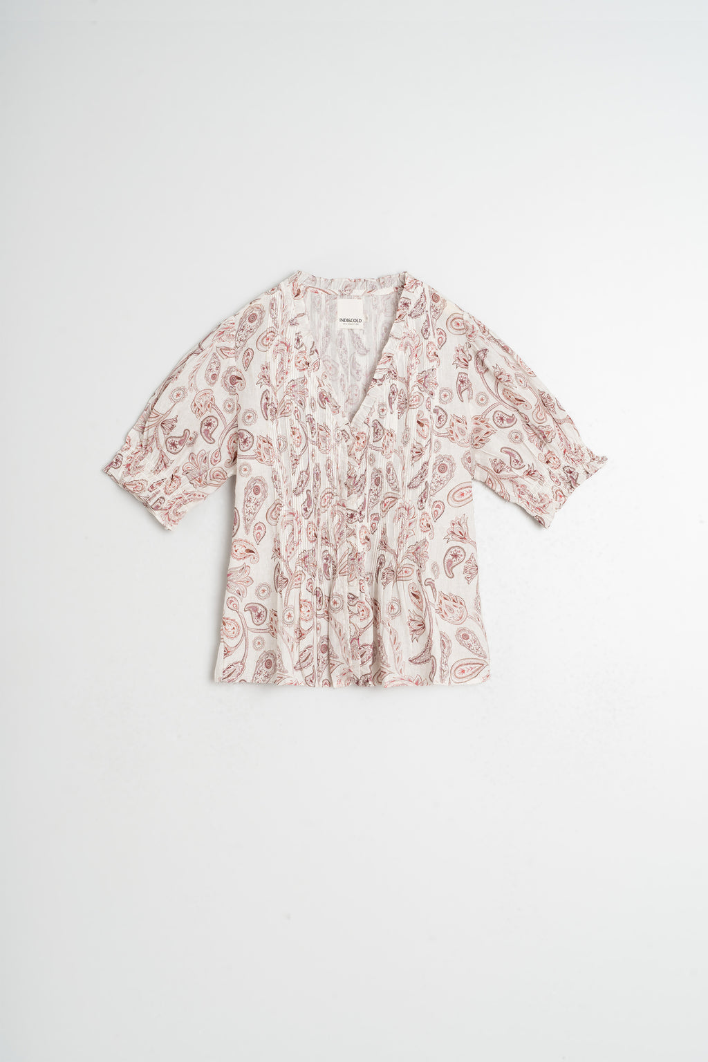 Chemise À Micro-Volants - Litchi