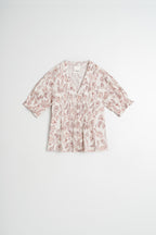 Chemise À Micro-Volants - Litchi