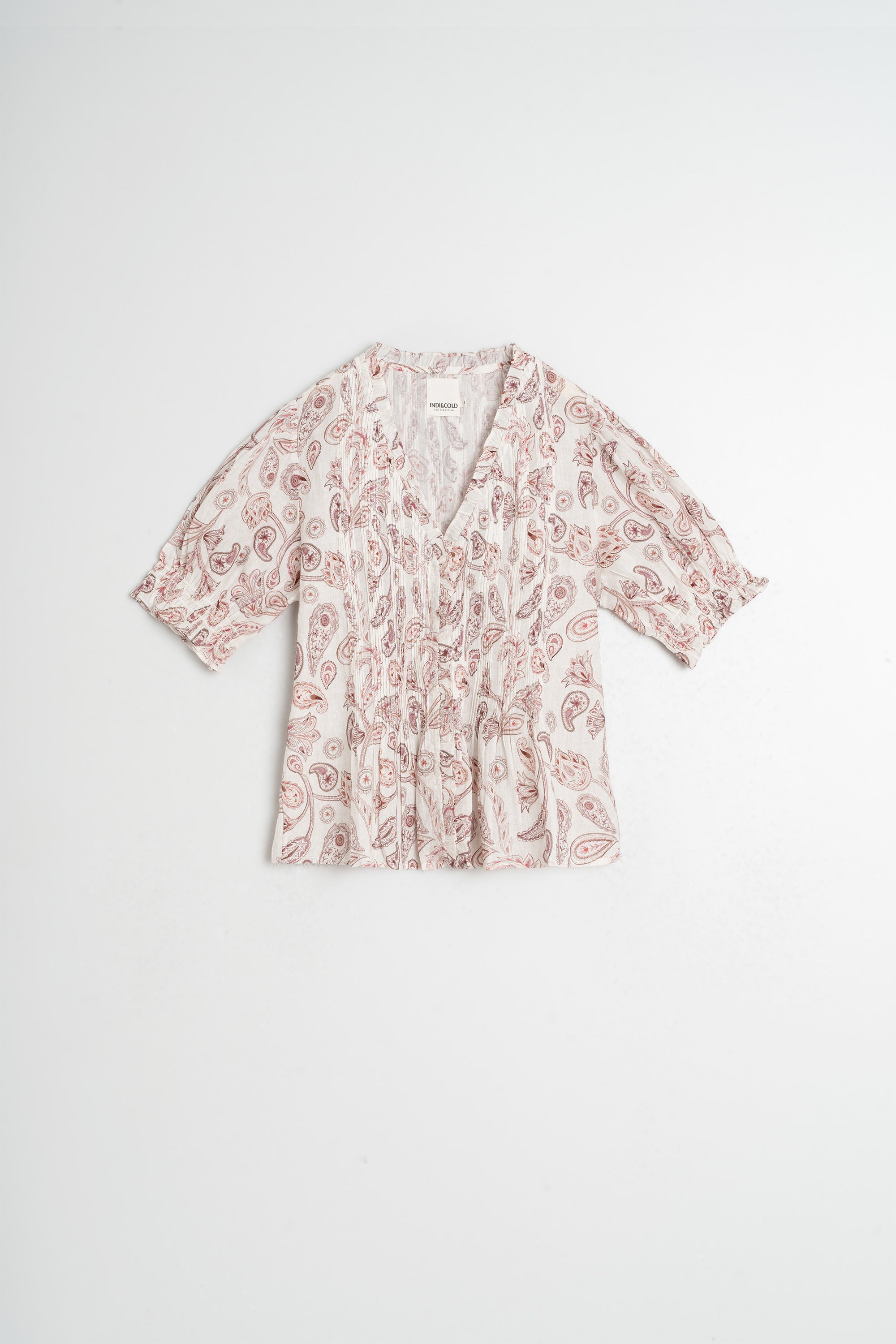 Chemise À Micro-Volants - Litchi