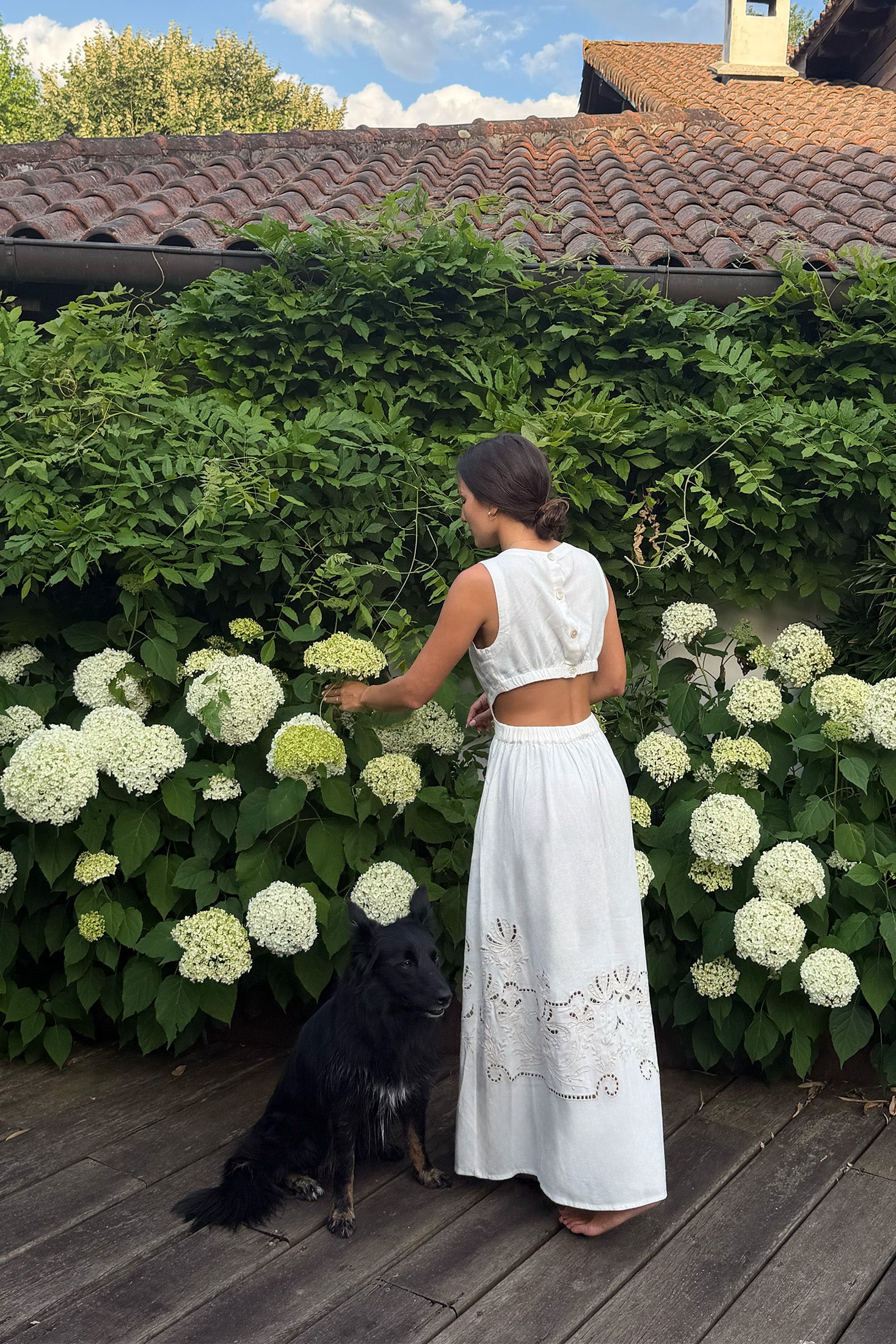 Robe À Détails Brodés - Écru