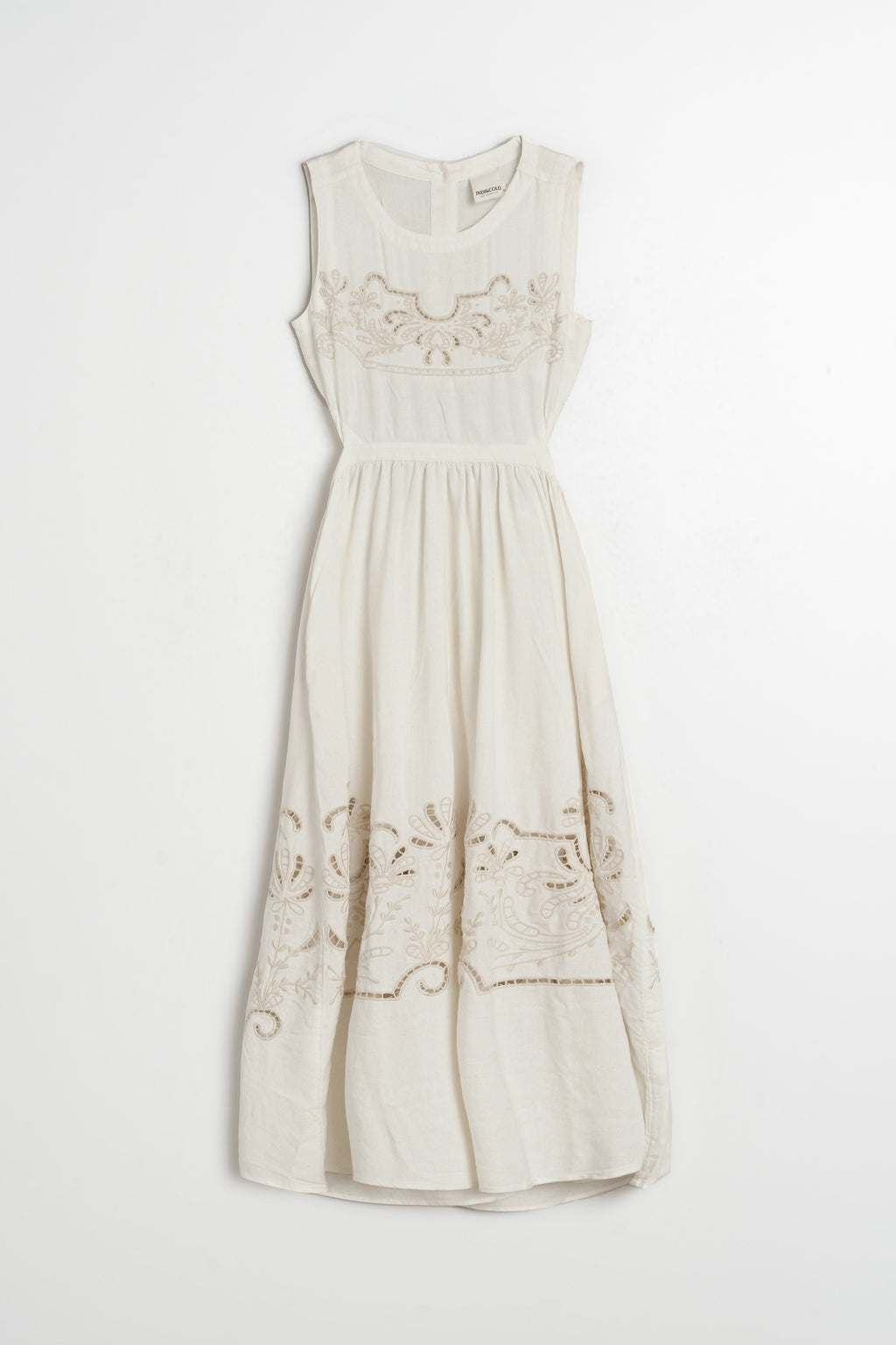 Robe À Détails Brodés - Écru