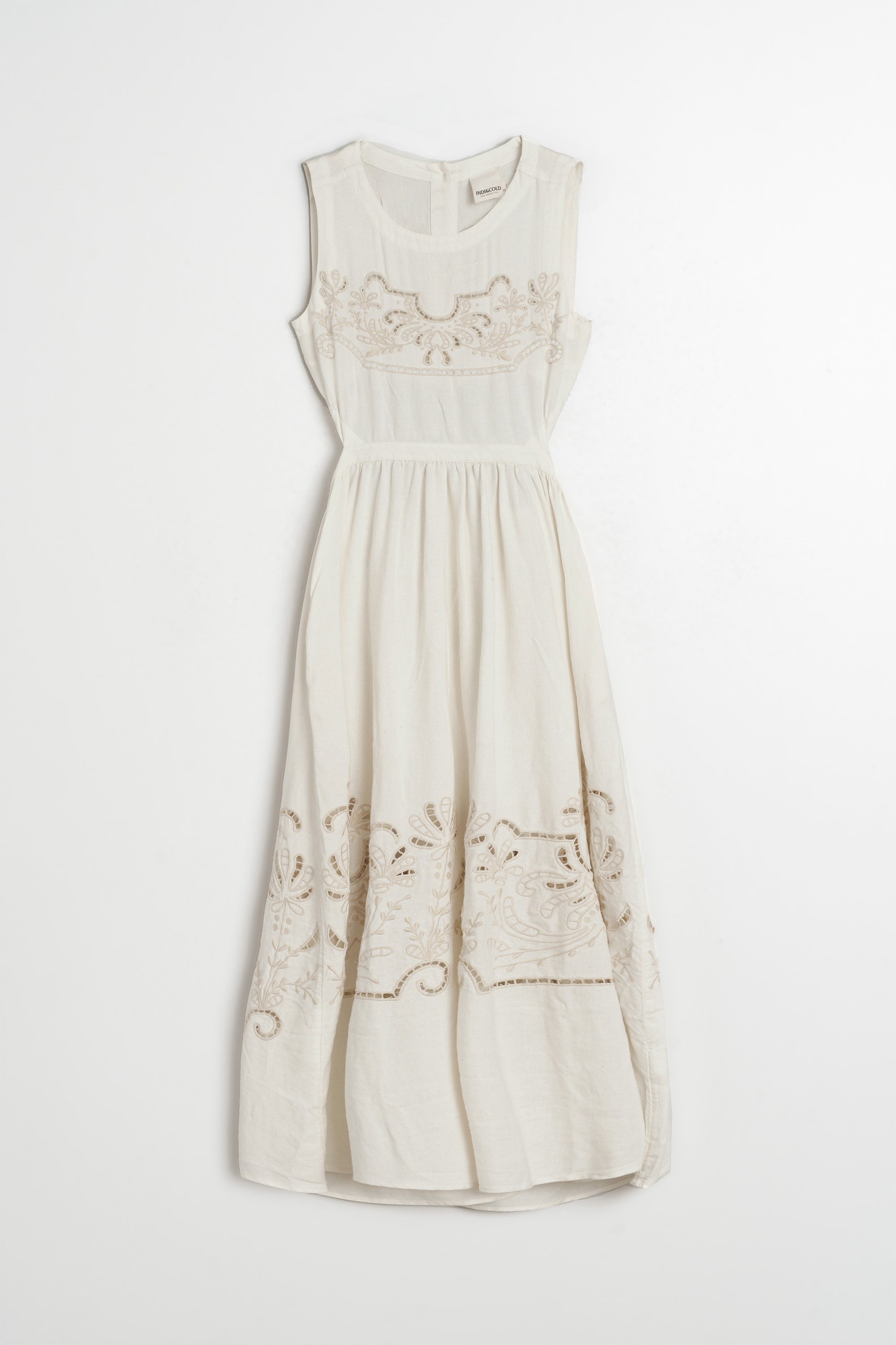 Robe À Détails Brodés - Écru