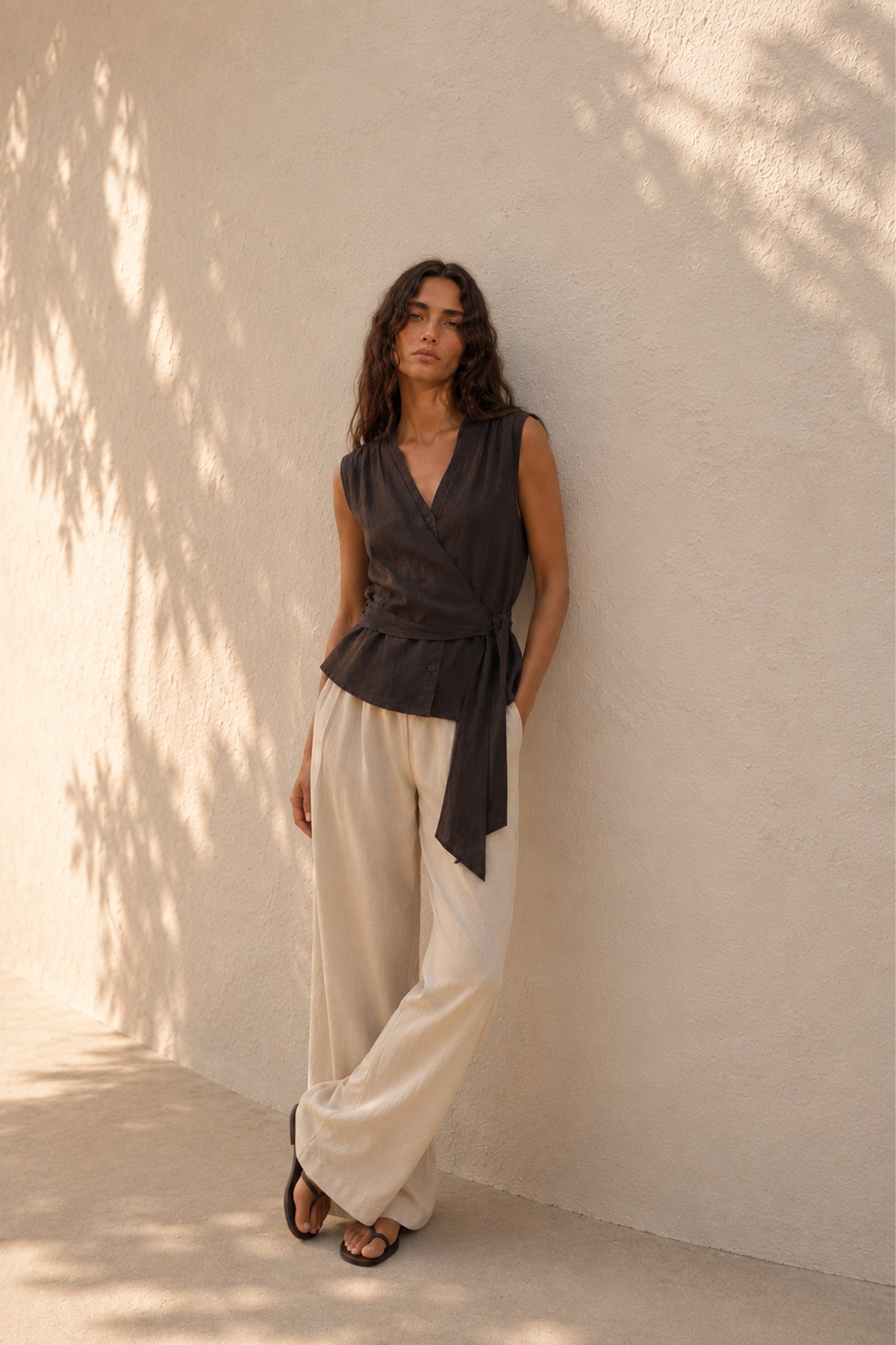 Chemise En Satin À Col Lavallière - Coco