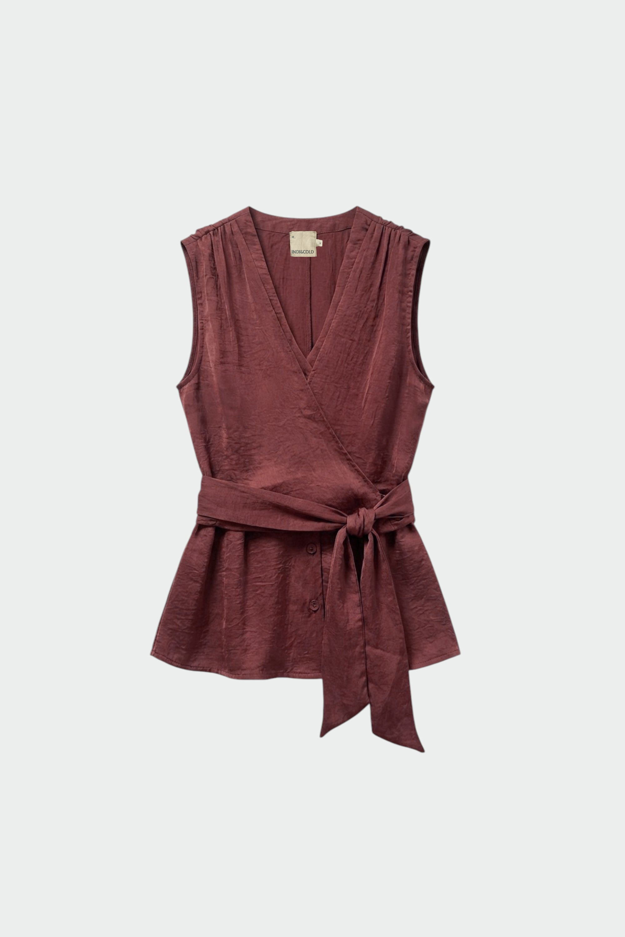 Chemise En Satin À Col Lavallière - Grenade
