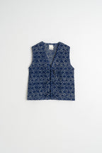 Gilet Élastiqué À Nouer - Indigo