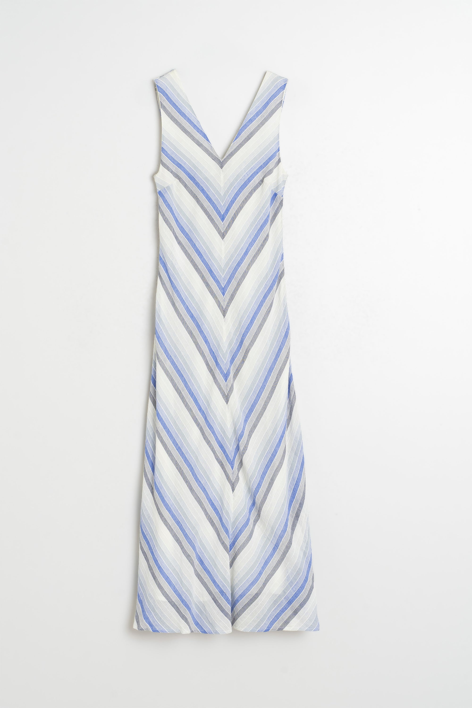 Robe Longue Rayée - Bleu