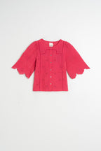 Chemise Coupe Carrée À Broderie Schiffli - Fraise
