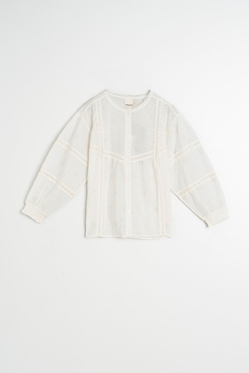 Chemise À Broderie Schiffli - Blanc