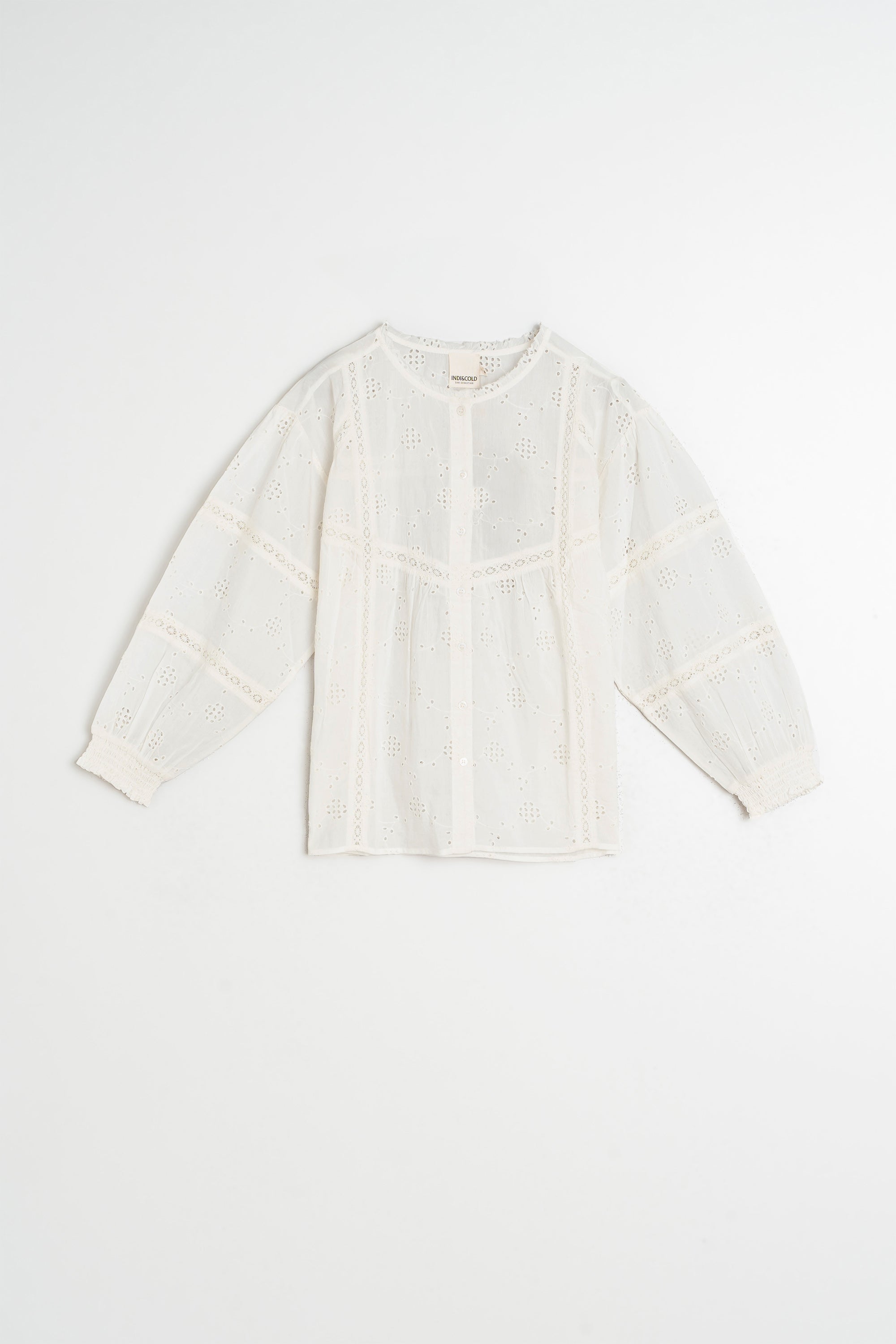 Chemise À Broderie Schiffli - Blanc