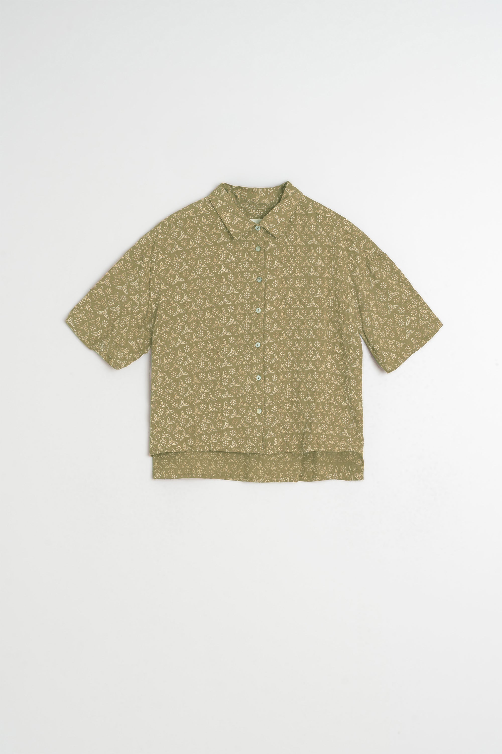 Chemise Oversize À Imprimé Au Bloc - Kaki