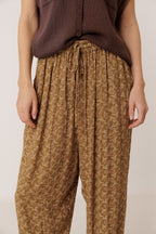 Pantalon Fluide À Imprimé Au Bloc - Kaki