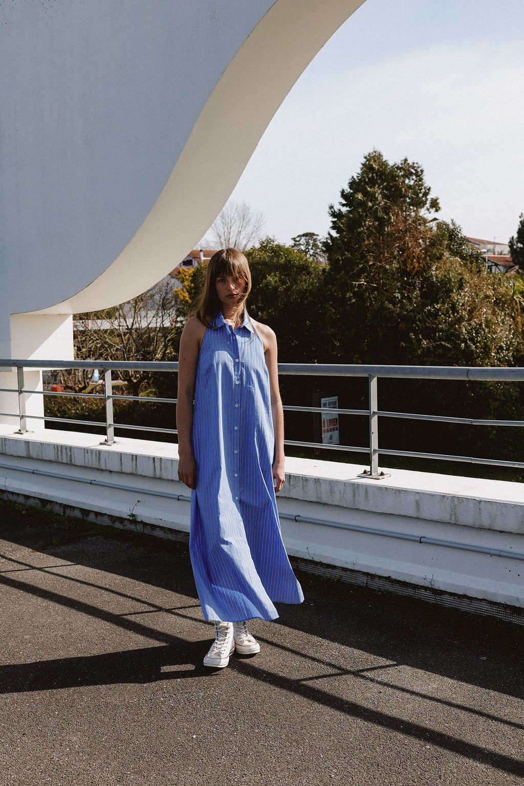 Robe Longue Dos-Nu - Bleu