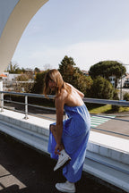 Robe Longue Dos-Nu - Bleu