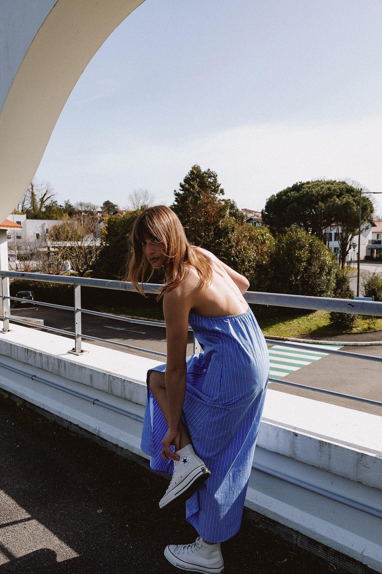 Robe Longue Dos-Nu - Bleu