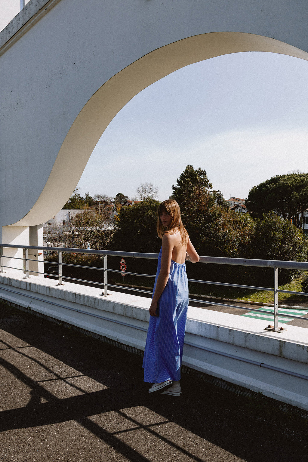 Robe Longue Dos-Nu - Bleu