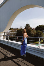 Robe Longue Dos-Nu - Bleu