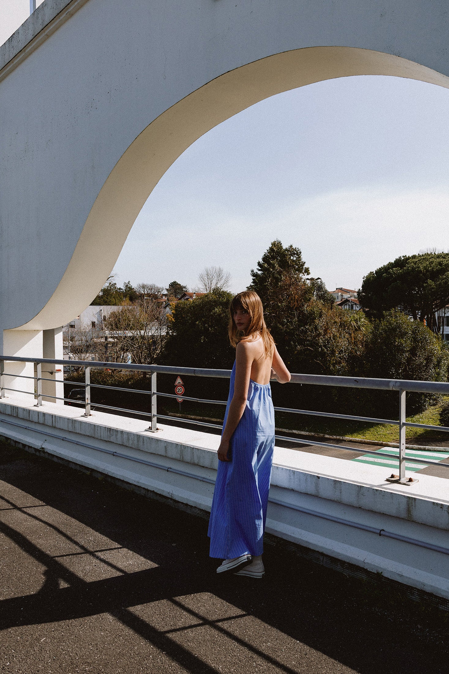 Robe Longue Dos-Nu - Bleu