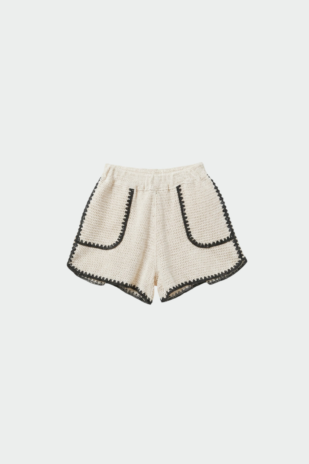Short Crocheté Bicolore - Noir