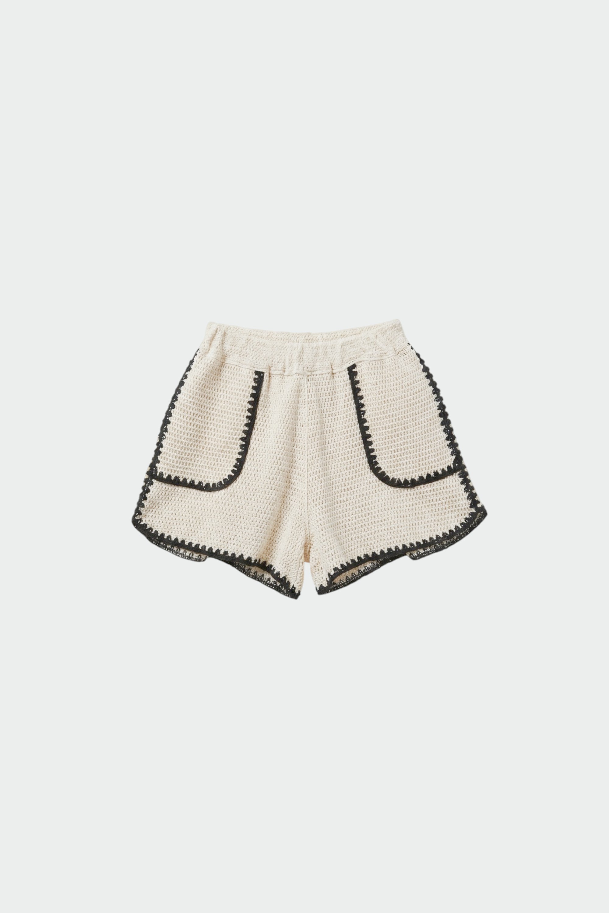 Short Crocheté Bicolore - Noir