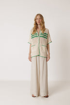 Chemise Crochetée Rétro - Vert