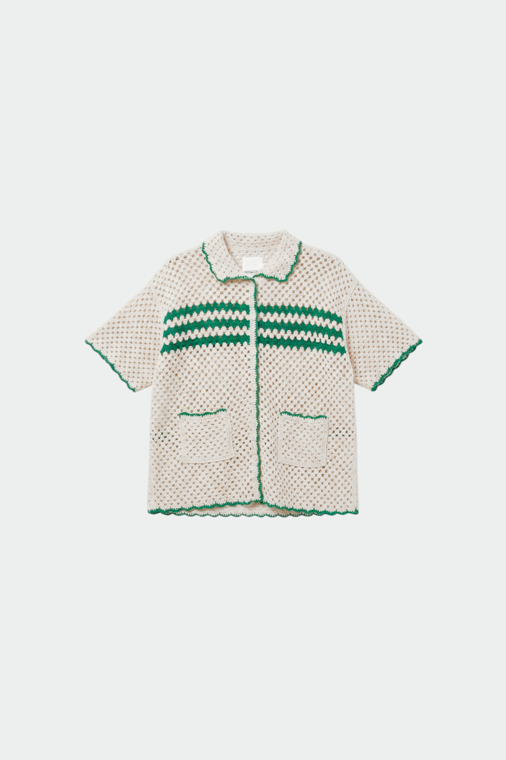 Chemise Crochetée Rétro - Vert
